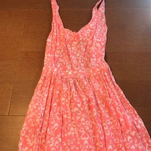 Pink and white dress